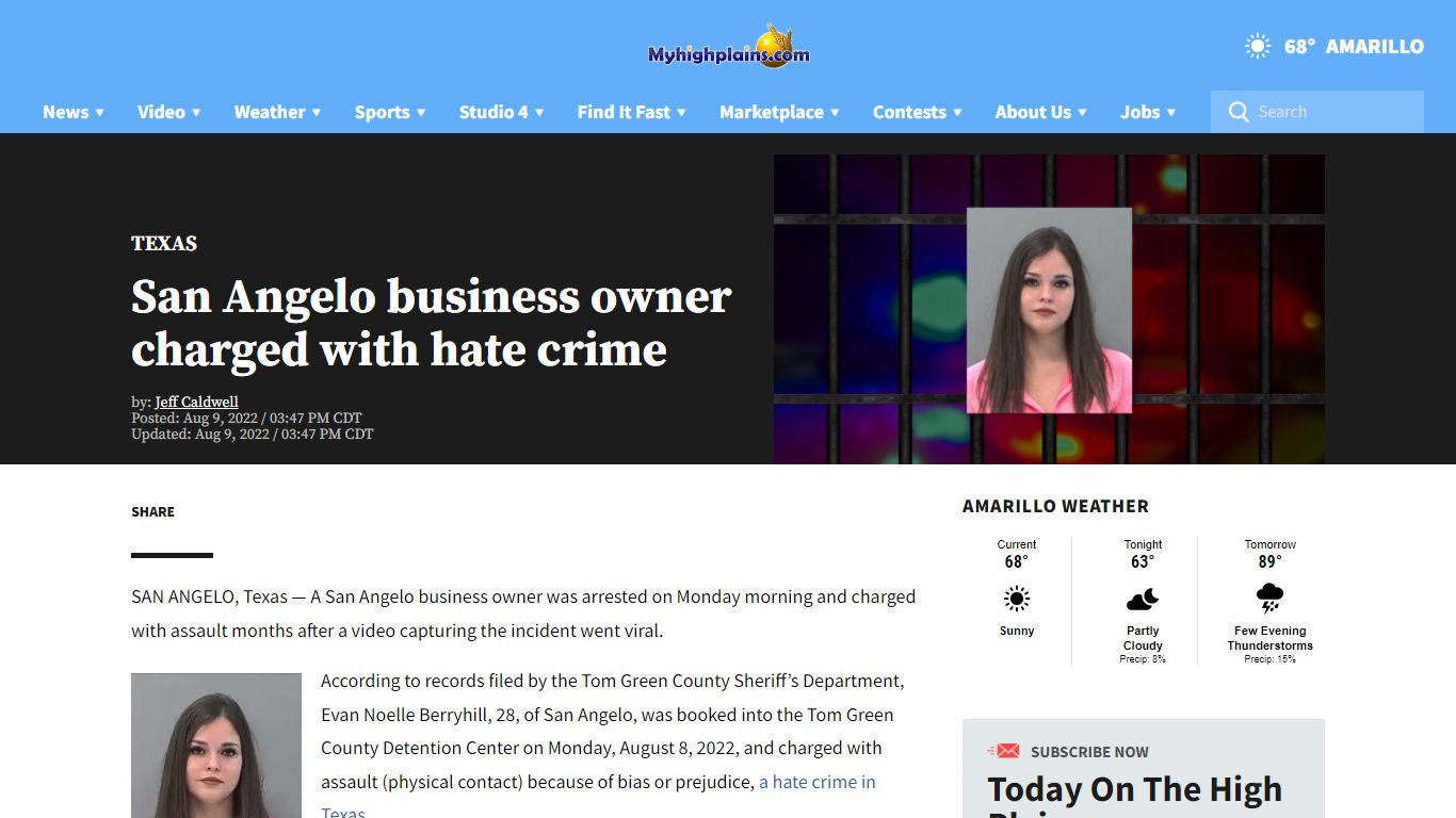 San Angelo business owner charged with hate crime